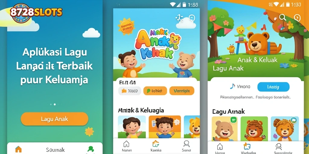Antarmuka ceria dan menarik dari aplikasi 8728SLOTS.