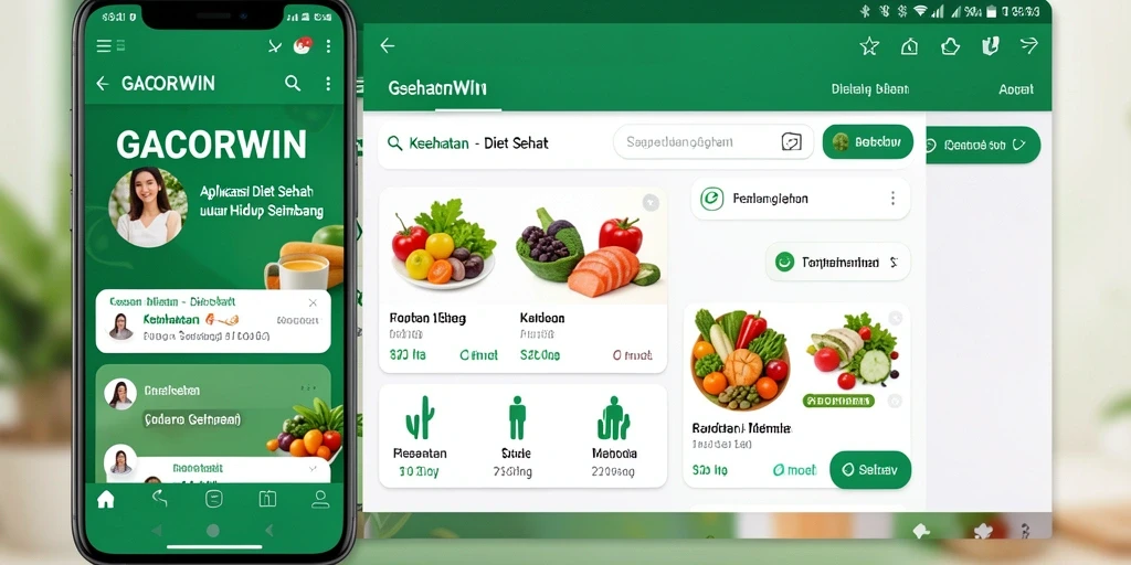 Tampilan antarmuka aplikasi GACORWIN yang sederhana dan informatif.