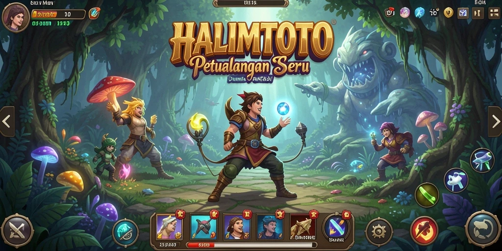 Tampilan antarmuka petualangan HALIMTOTO yang memukau.