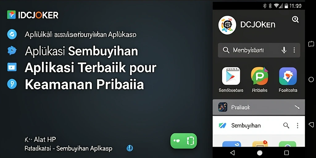 Tampilan sederhana dan fungsional dari aplikasi IDCJOKER yang menyembunyikan aplikasi.