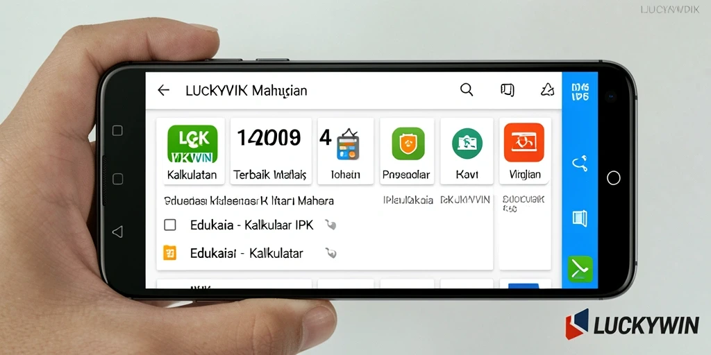 Tampilan antarmuka LUCKYWIN saat menghitung IPK dengan mudah.