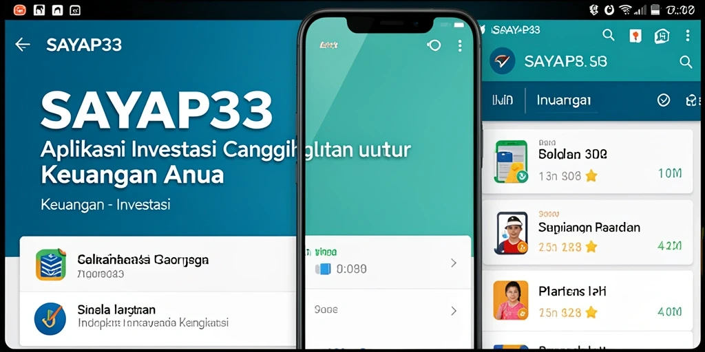 Antarmuka pengguna SAYAP33 yang intuitif dan fitur investasi lengkap.